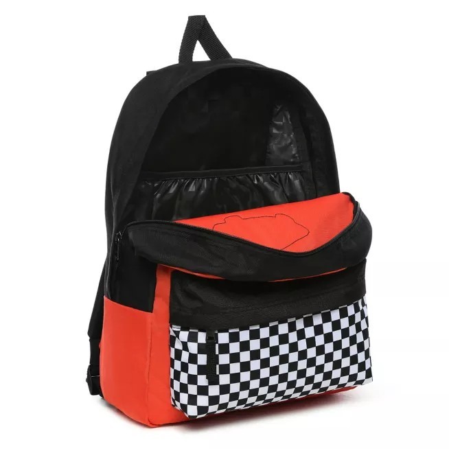 VANS REALM BACKPACK MOCHILA NARANJA/NEGRO CU - Imagen 3