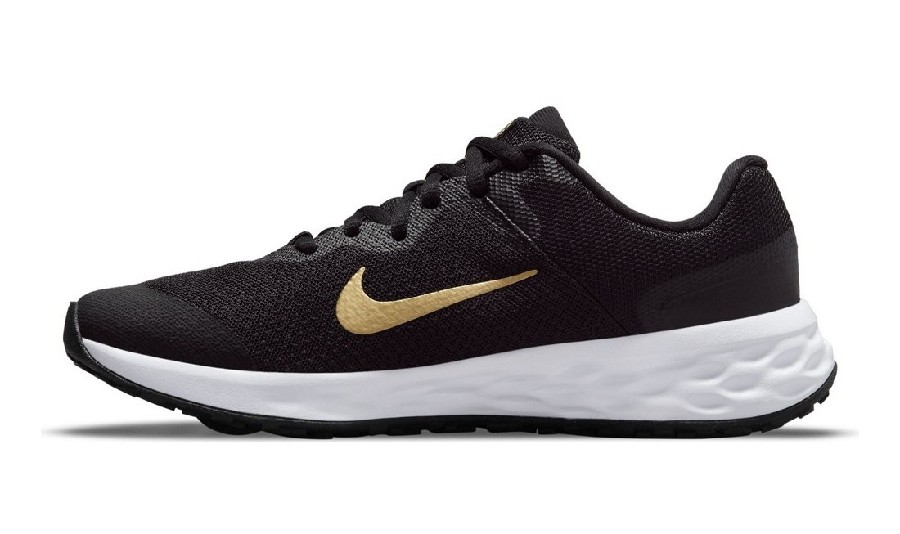 NIKE REVOLUTION 6 NN GS NEGRO/ORO 002 - Imagen 3