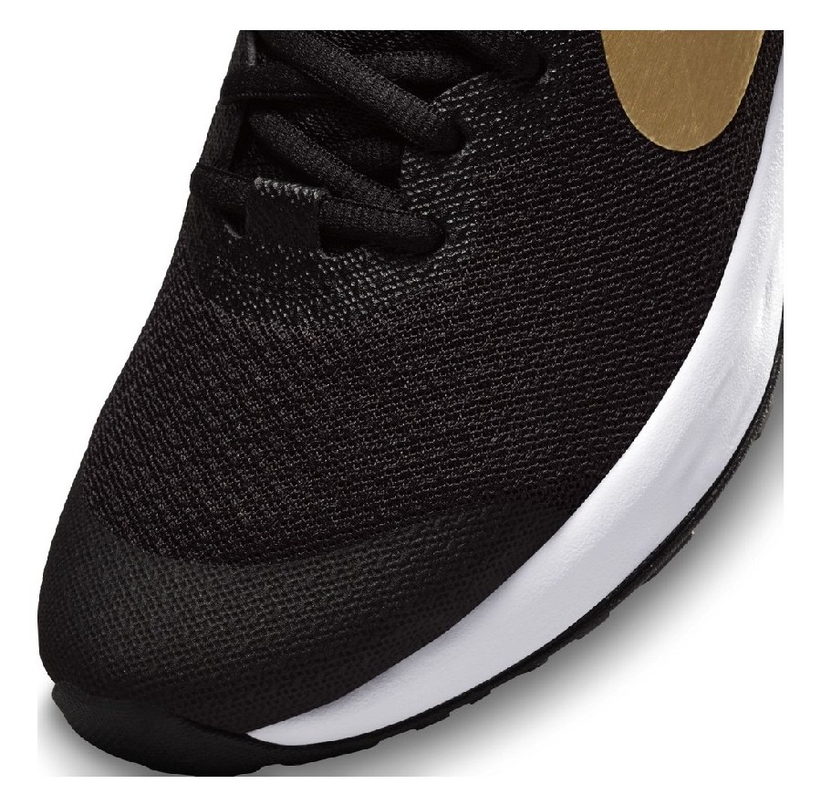 NIKE REVOLUTION 6 NN GS NEGRO/ORO 002 - Imagen 4