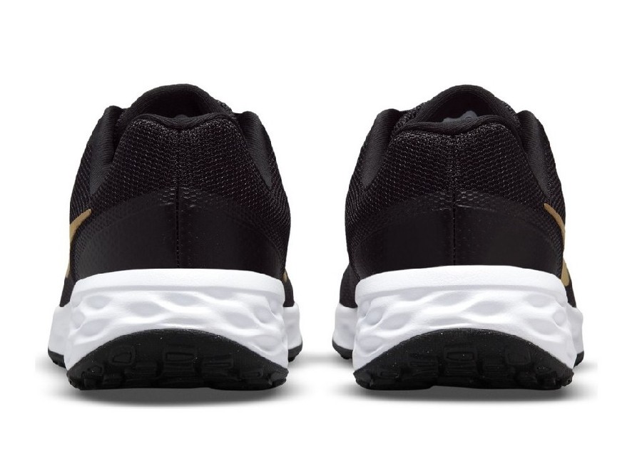 NIKE REVOLUTION 6 NN GS NEGRO/ORO 002 - Imagen 7