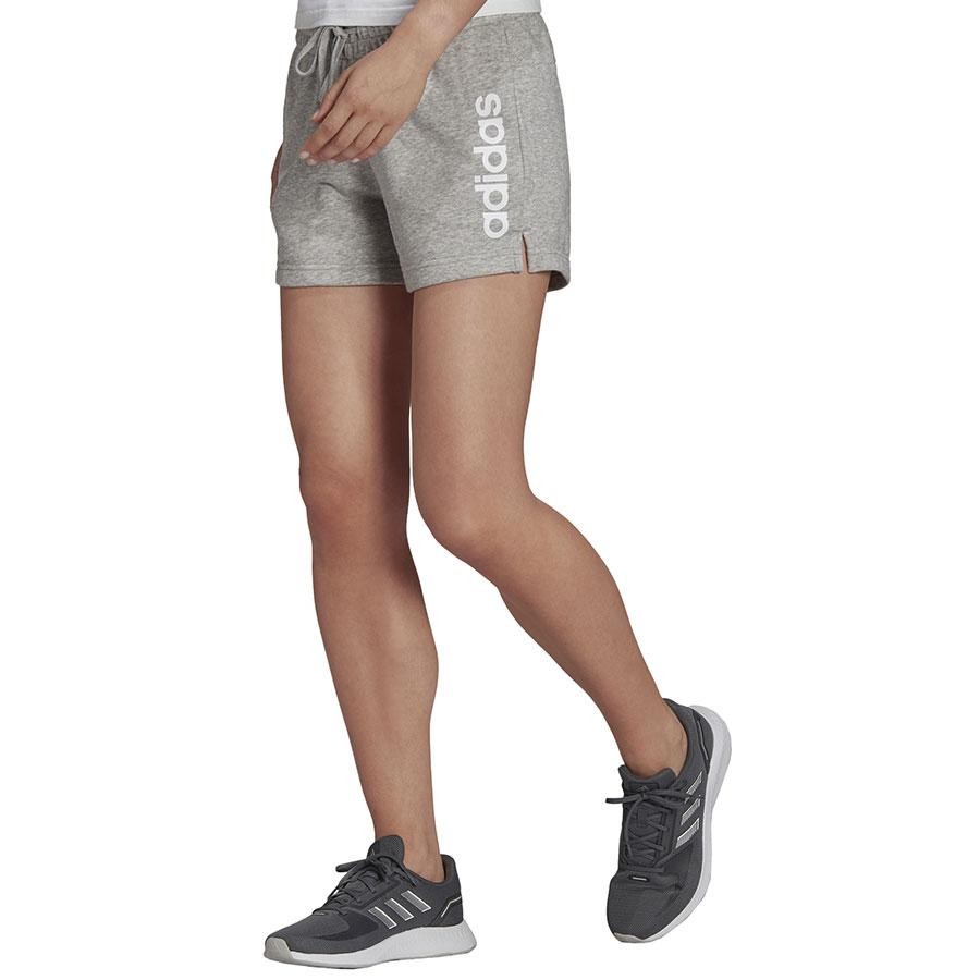 ADIDAS W LIN FT SHO PANTALÓN CORTO GRIS VIGORE - Imagen 3