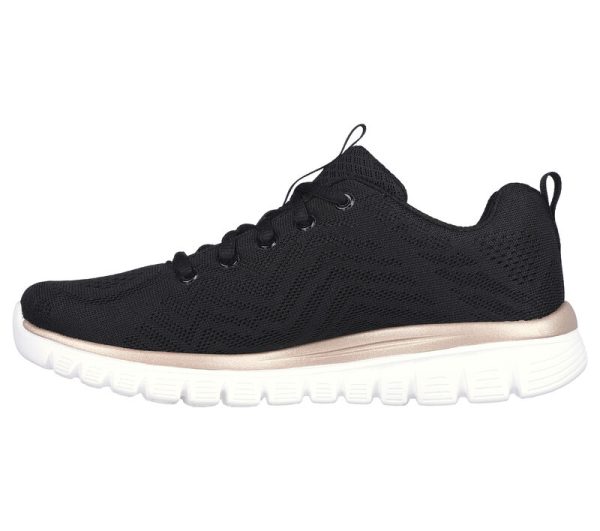 SKECHERS GRACEFUL GET CONNECTED NEGRO/BRONCE - Imagen 2