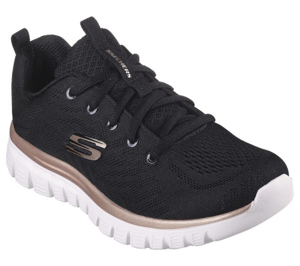 SKECHERS GRACEFUL GET CONNECTED NEGRO/BRONCE - Imagen 3