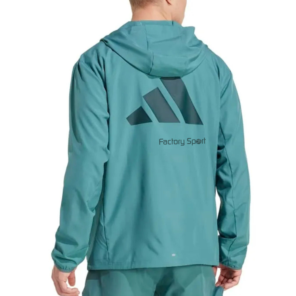 ADIDAS RUN IT JACKET CORTAVIENTOS VERDE AZULADO PARA HOMBRE - Imagen 4