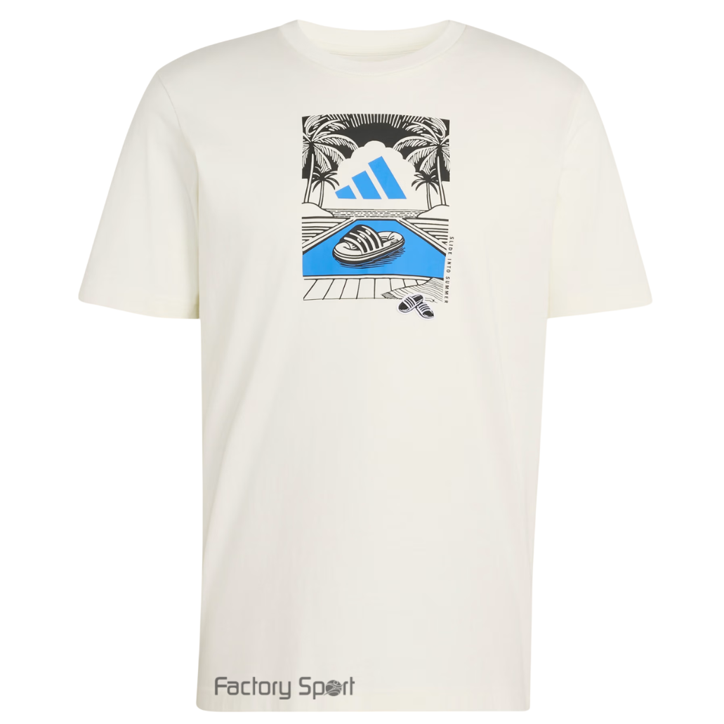 ADIDAS M S SLIDE RX T CAMISETA ALGODON BLANCO ROTO PARA HOMBRE