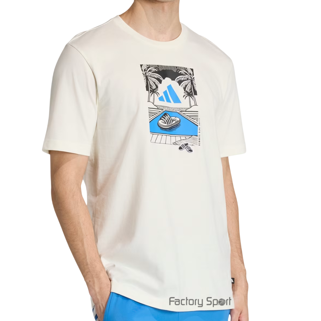 ADIDAS M S SLIDE RX T CAMISETA ALGODON BLANCO ROTO PARA HOMBRE - Imagen 3