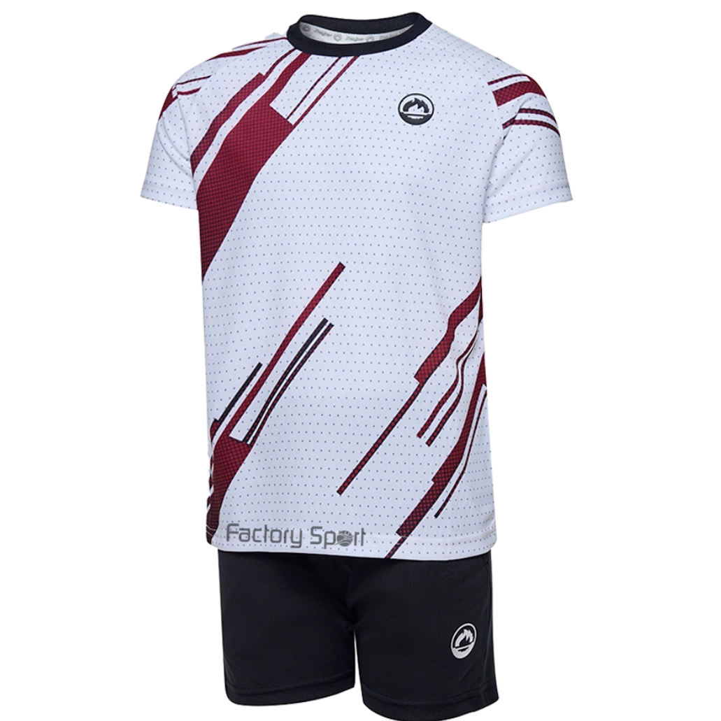 J'HAYBER COURT CONJUNTO BLANCO/NEGRO/BURDEOS PARA NIÑO