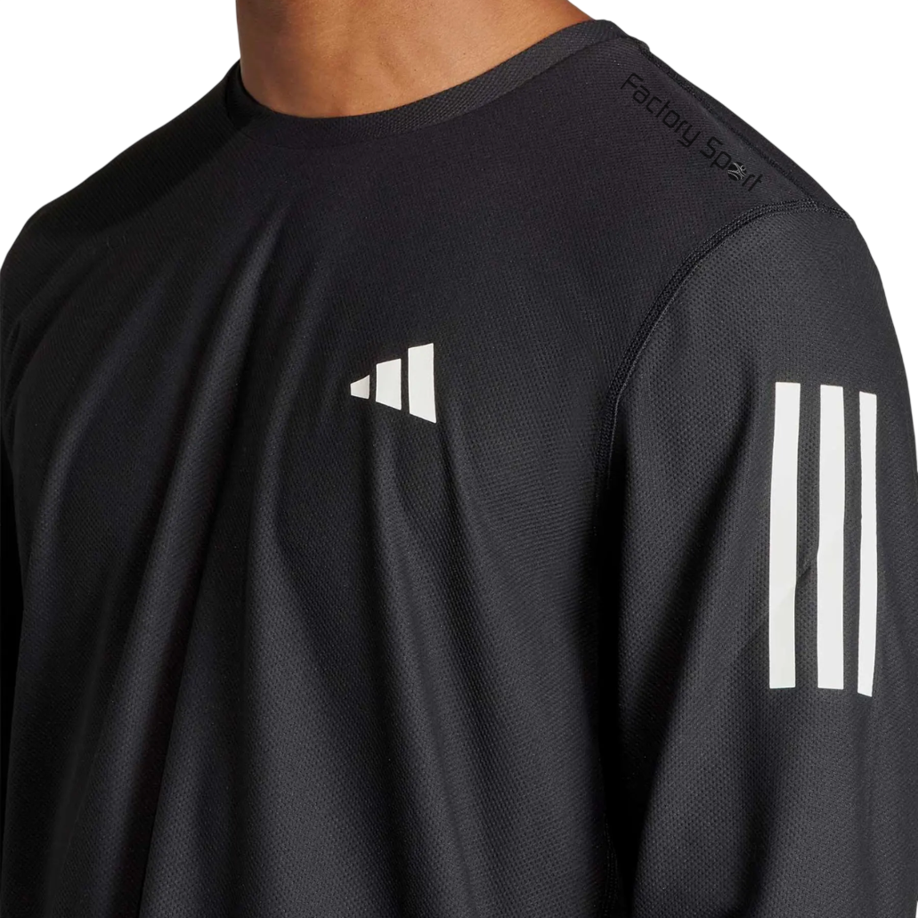 ADIDAS OTR B LS CAMISETA RUNNING MAN LAR NEGRO/BLANCO PARA HOMBRE - Imagen 4