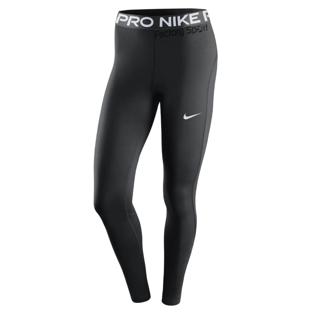 NIKE PRO MID RISE FULL LENGHT MALLA LARGA NEGRO/BLANCO PARA MUJER
