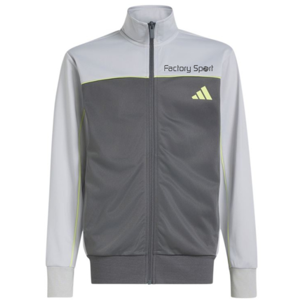 ADIDAS J CP TR TS 205 CHANDAL POLIESTER GRIS/LIMA PARA NIÑOS - Imagen 4