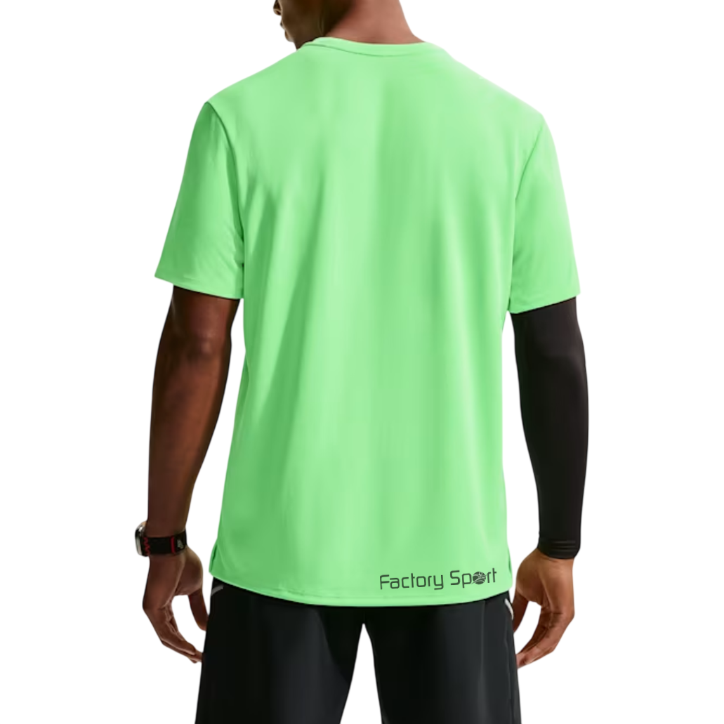 NIKE DF UV MILER SS CAMISETA RUNNING VERDE FLUOR PARA HOMBRE - Imagen 5