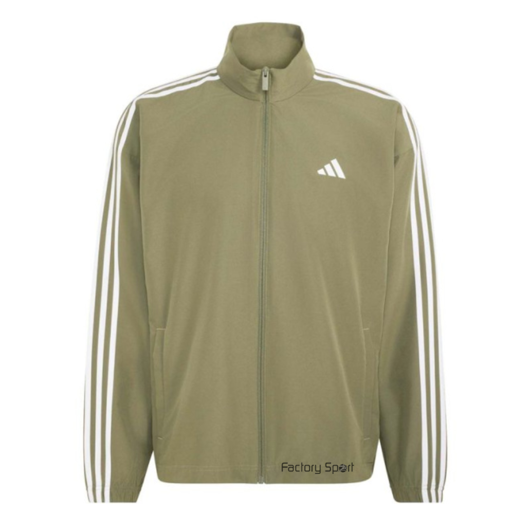 ADIDAS M 3S WV TS CHANDAL POLIES FINO VERDE OLIVA/BLANCA PARA HOMBRE - Imagen 3