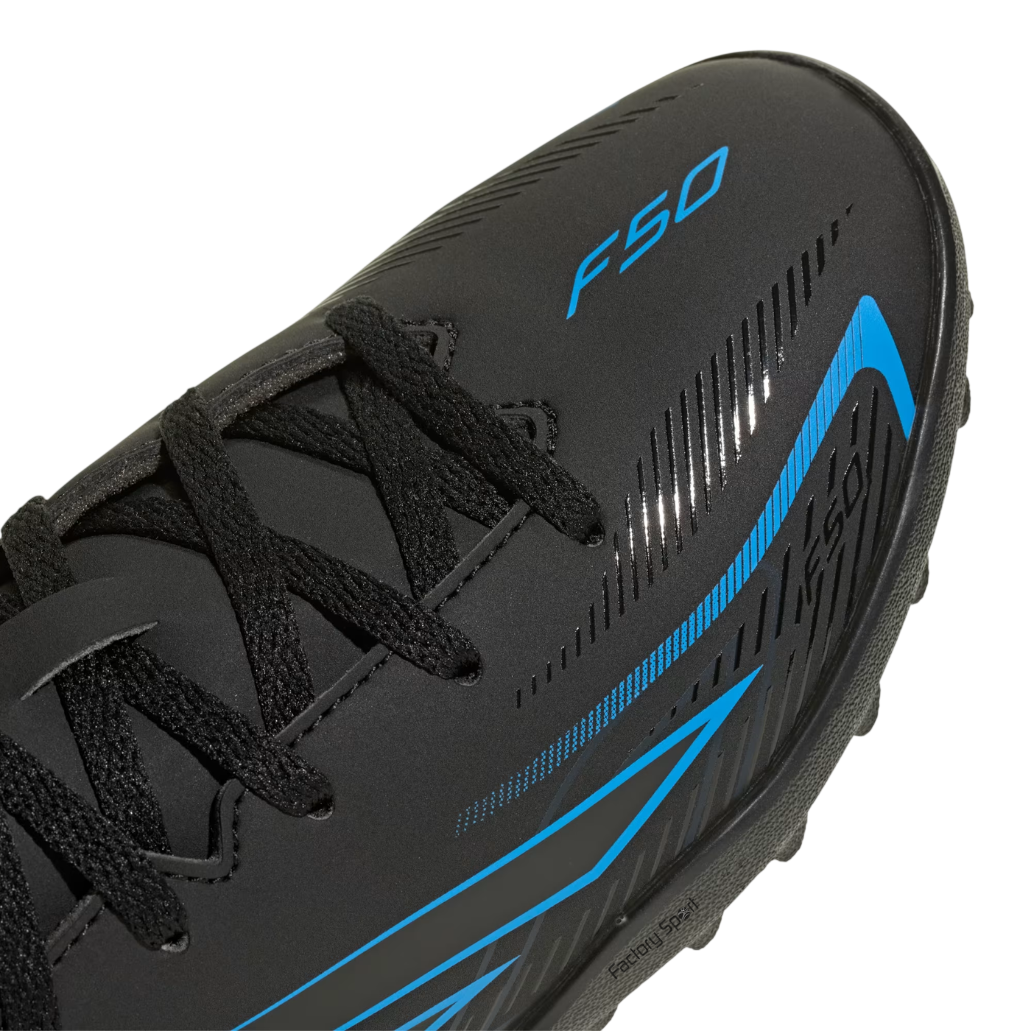 ADIDAS F50 HYPERFAST CLUB TF JR NEGRO/AZUL PARA NIÑO - Imagen 4