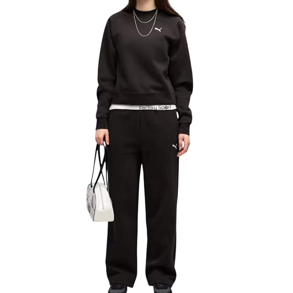 PUMA LOUNGEWEAR STANDARD W CHANDAL SU ALGODÓN NEGRO/BLANCO 01 PARA MUJER