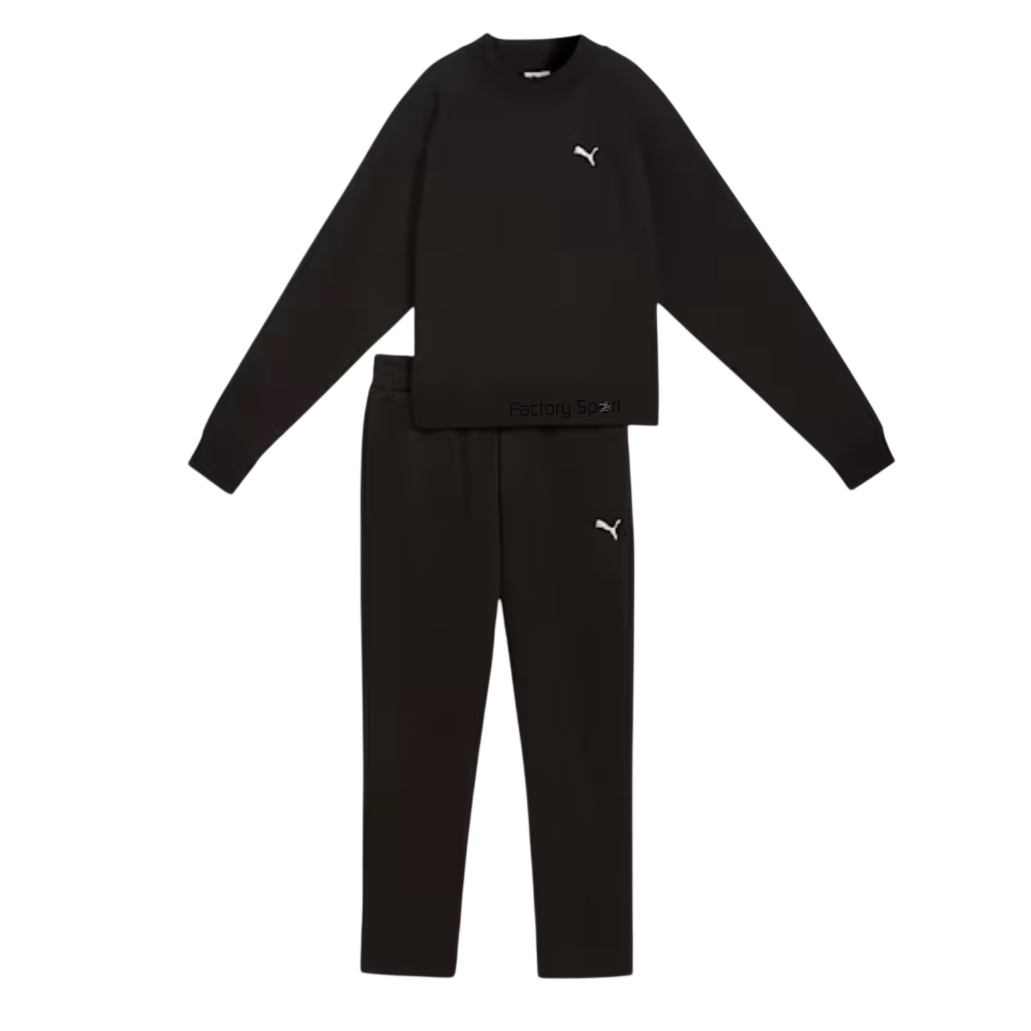 PUMA LOUNGEWEAR STANDARD W CHANDAL SU ALGODÓN NEGRO/BLANCO 01 PARA MUJER - Imagen 5