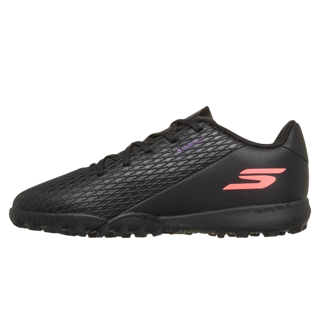 SKECHERS SKX 2 JR YOUTH TURF NEGRO/MORADO/CORAL BKPR PARA NIÑO - Imagen 3