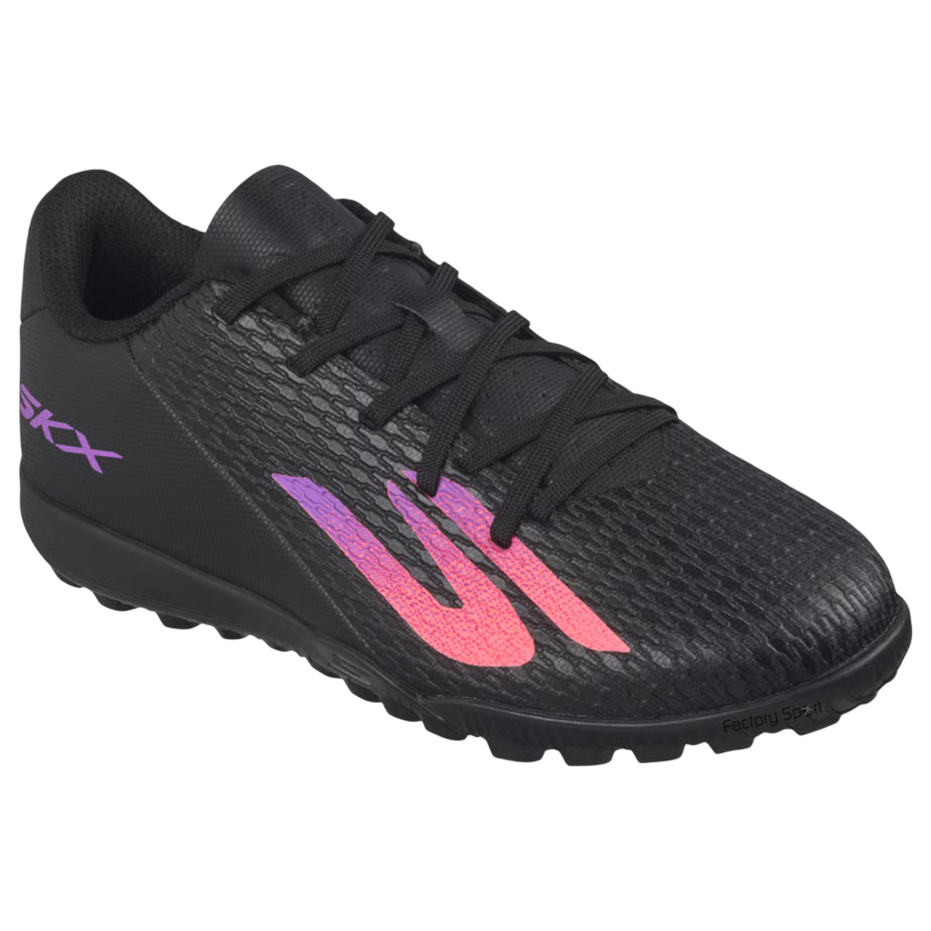 SKECHERS SKX 2 JR YOUTH TURF NEGRO/MORADO/CORAL BKPR PARA NIÑO - Imagen 4