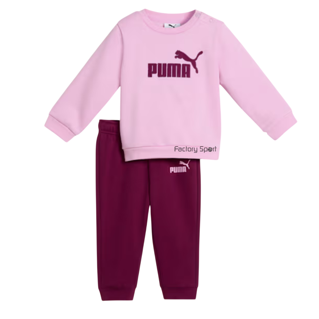 PUMA ESS CREW SET FL CHANDAL ROSA/BURDEOS PARA BB