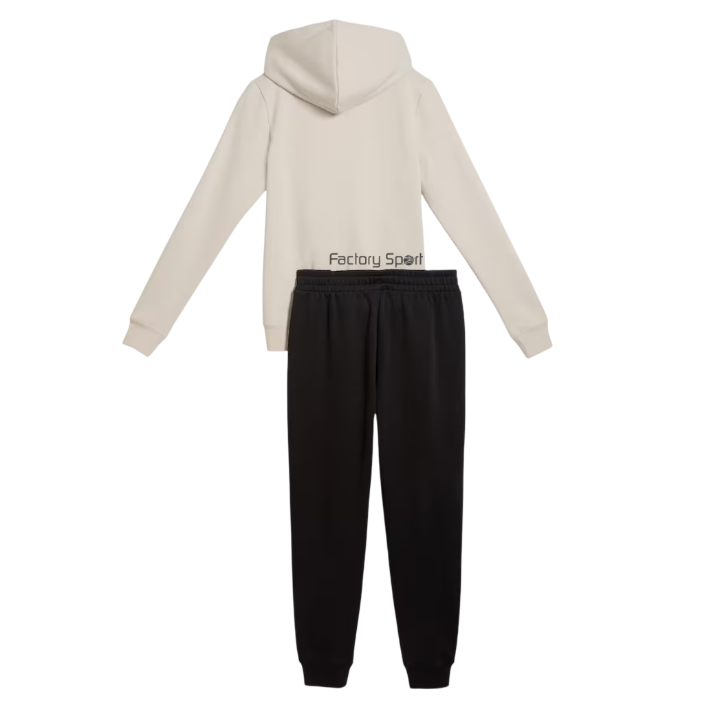 PUMA HOODED SWEAT SUIT CHANDAL ALGODON BEIGE/NEGRO PARA MUJER - Imagen 3