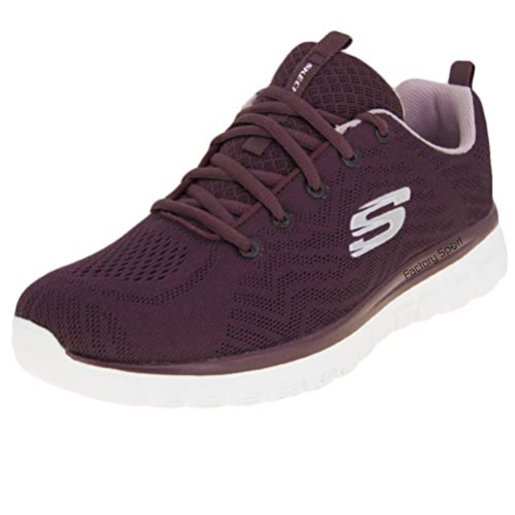 SKECHERS GRACEFUL GET CONNECTED VINO/PLATA PARA MUJER - Imagen 3