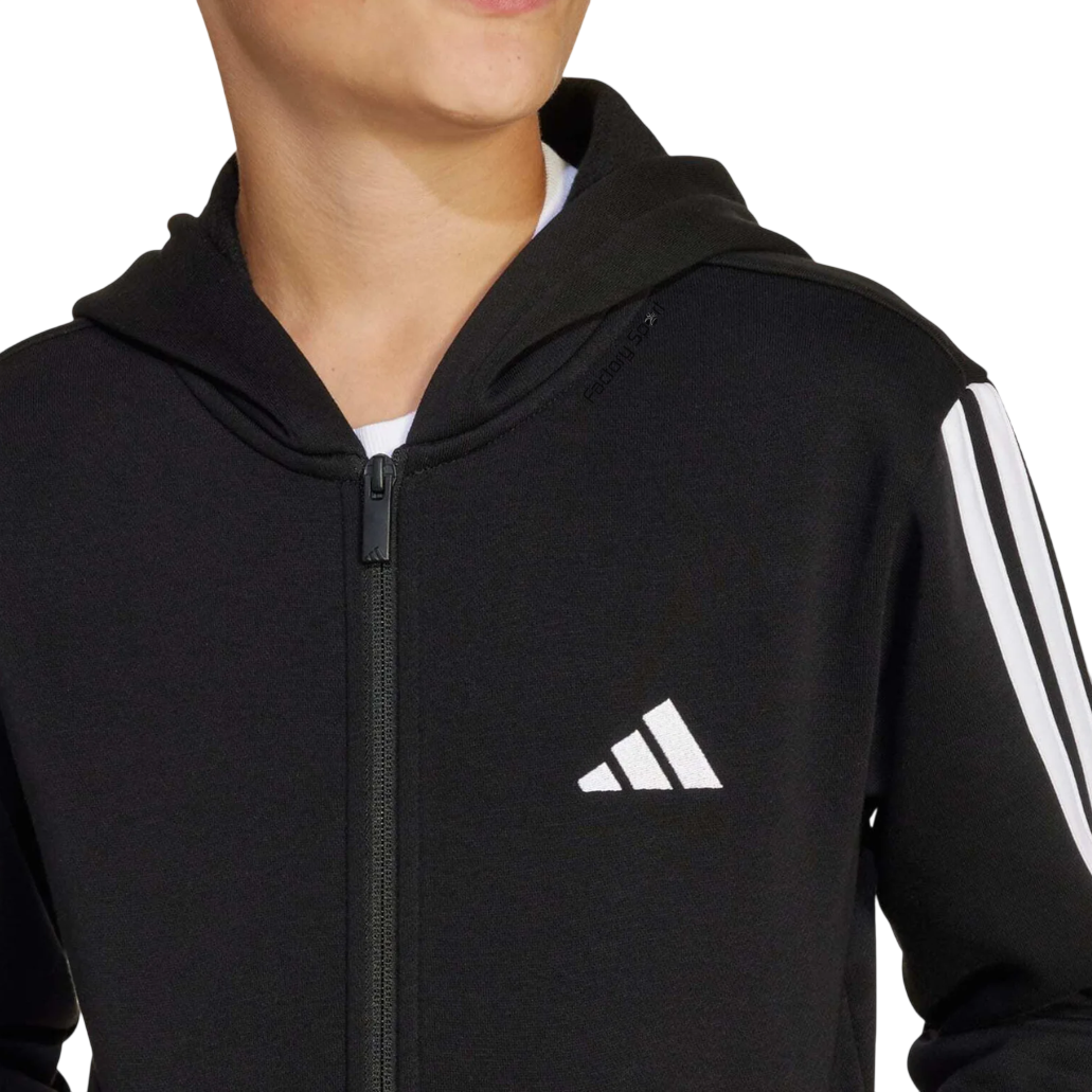 ADIDAS G TR ES 3S FZH SUDADERA NEGRO/BLANCO PARA NIÑO - Imagen 4