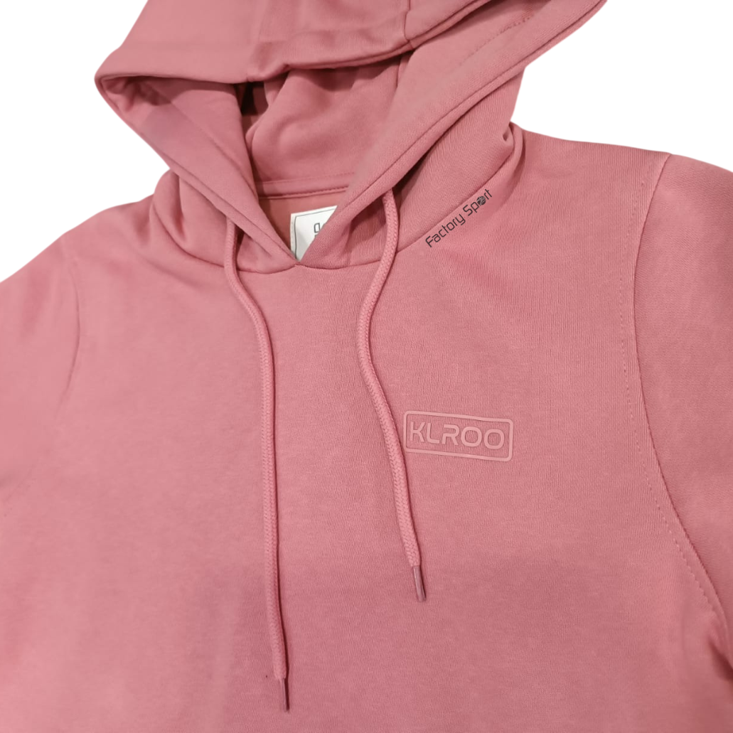 ALPHA KLUK SUDADERA GORRO ALGODON ROSA ARCILLA PARA MUJER - Imagen 3
