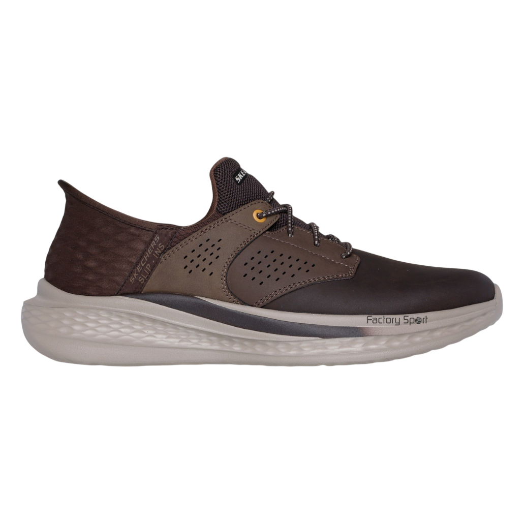 SKECHERS SLADE MACKLIN SLIP INS PIEL CHOCOLATE PARA HOMBRE