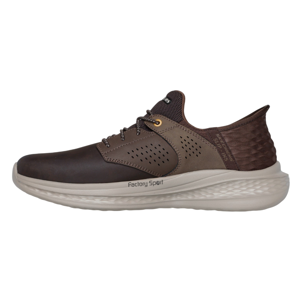 SKECHERS SLADE MACKLIN SLIP INS PIEL CHOCOLATE PARA HOMBRE - Imagen 3